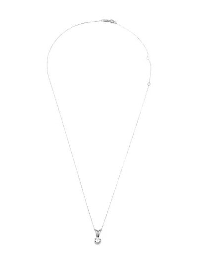 Pre-owned The Row 钻石弹簧圈环开合项链 In Silver