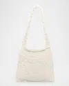 The Row Didion Woven Shoulder Bag In Waxed Cotton In White