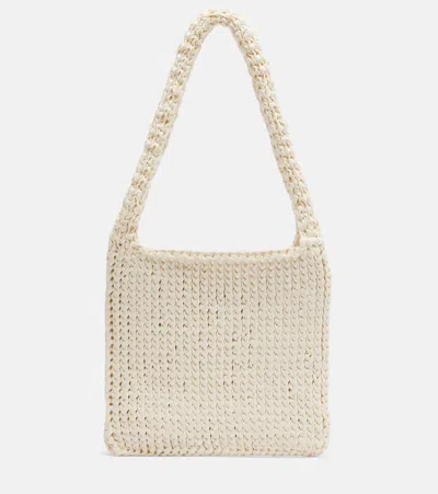 The Row Didion Woven Shoulder Bag In White