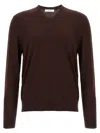 The Row Sweater V-neckline Long Sleeves In Brown
