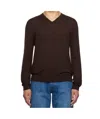 The Row Sweater V-neckline Long Sleeves In Black