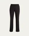 The Row Dina Straight Leg Wool Pants In Black