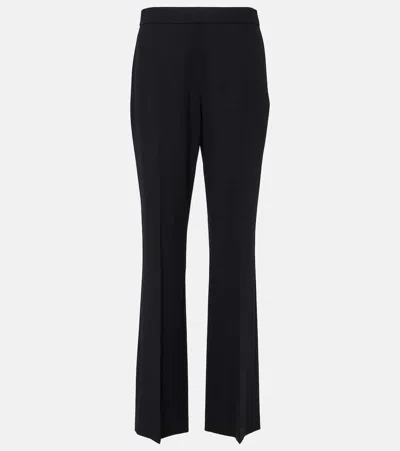 THE ROW DINA WOOL-BLEND STRAIGHT PANTS