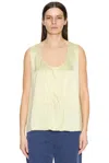 The Row Dinara Boxy Silk Top In Pale Grass