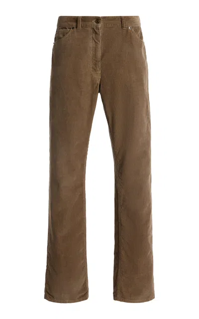 The Row Dinni Cotton Corduroy Pants In Brown