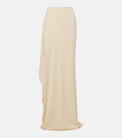 The Row Dione Draped Maxi Skirt In Pink