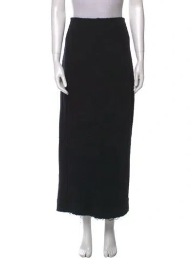 Pre-owned The Row Distressed Accents Midi Length Skirt In Black