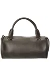 The Row Dnu Inv  Edith Leather Clutch In Grey