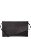 The Row Dnu Inv  Leather Shoulder Bag In Black