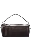 The Row Dnu Inv  Round 90's Leather Clutch In Black