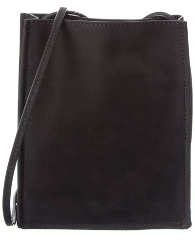 The Row Dnu Inv  To Go Small Suede Crossbody In Black