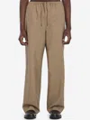 The Row Donatello Wool Drawstring Pants In Green