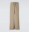 The Row Donatello Wool Wide-leg Pants In Grey