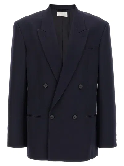 The Row Navy Donnes Blazer In Drn Dark Navy