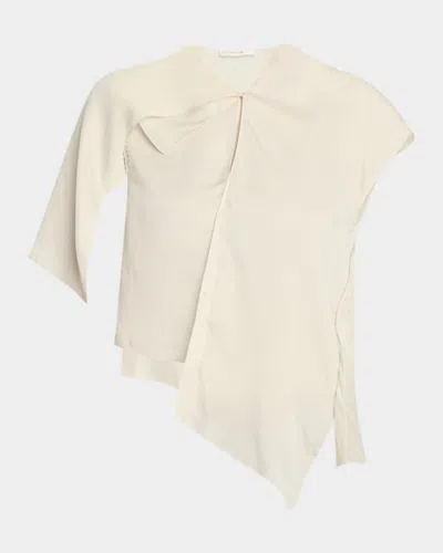 The Row Doss Paneled Sleeveless Top In Cream