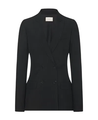 The Row Double-breasted Blazer In Black