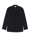 The Row Donnes Double-breasted Wool Blazer In Black