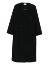 The Row Double-breasted Coat In Black