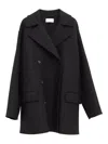 The Row 'azuron' Coat In Black