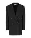 The Row Myriam Double-breasted Blazer Jacket In Black