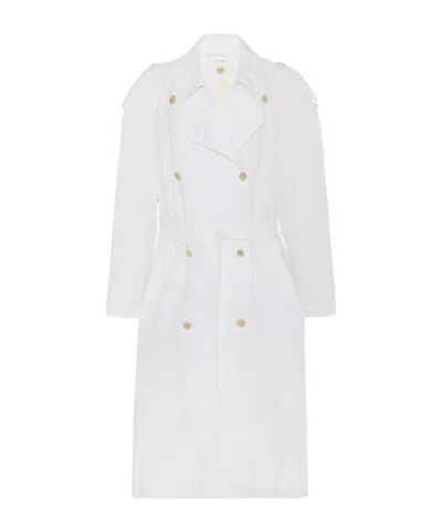 The Row Double-breasted Trench Coat In White