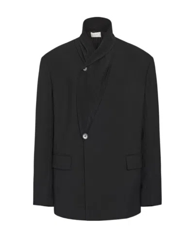 The Row Double-breasted Tuxedo Suit Coat In Black