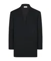 The Row Double-breasted Wool Coat In Black