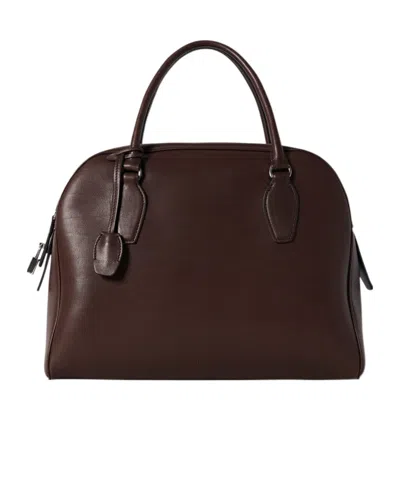 The Row Double-handle Handbag In Maroon