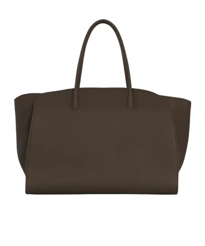 The Row Double Handle Shopping Bag In Brown