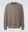The Row Doyle Striped Alpaca Cardigan In Brown