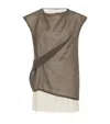 The Row Inawa Draped Layered Sleeveless Top In Brown