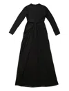 The Row Draped-detail Maxi Dress In Black