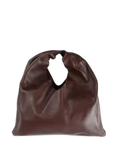 The Row Draped Leather Tote Bag