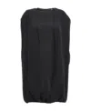 The Row Draped Silk Mini Dress In Black
