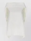 The Row Draped Sleeveless Asymmetric Lightweight Top In White