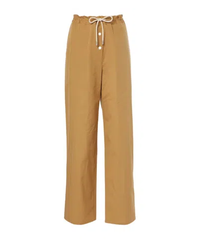 The Row Drawstring Casual Pants In Brown