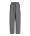 The Row Lanuit Mid-rise Wide-leg Pull-on Pants In Gray