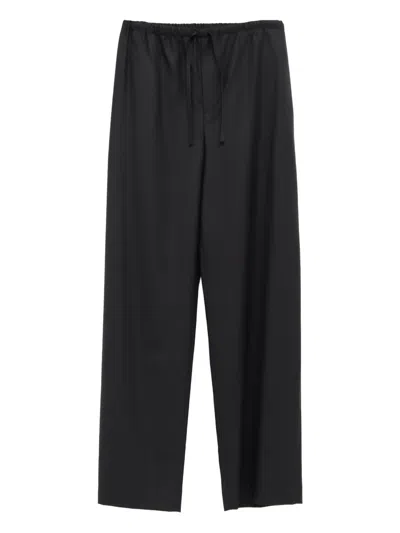 The Row Drawstring-waist Trousers In Black