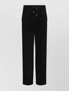 The Row Teo Black Cotton And Cashmere Trousers