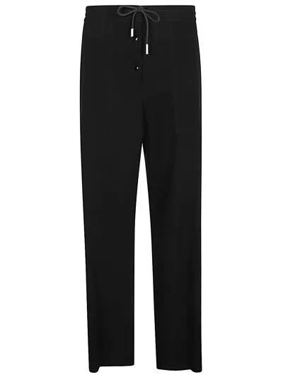 The Row High Waist Drawstring Pants In Black