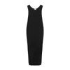 The Row Sleeveless Midi Dress With Viscose-polyester Blend In Black