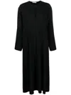 The Row Round-neck Wool Dress In Black