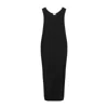 The Row Sleeveless Midi Dress With Viscose-polyester Blend In Black