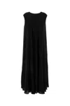The Row Black Crepe Palau Dress In Black