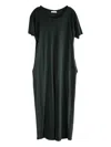 The Row Drop-shoulder T-shirt Dress In Green