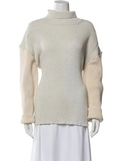 Pre-owned The Row Dua Turtleneck Sweater In White