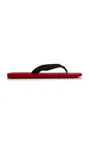 The Row Dune Two-tone Cotton-blend Grosgrain Flip Flops In Red