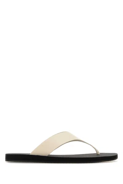 The Row Dune Classic Ginza Slides In White