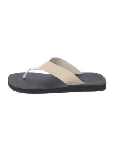 Pre-owned The Row Dune Classic Ginza Flip Flops In Black/white