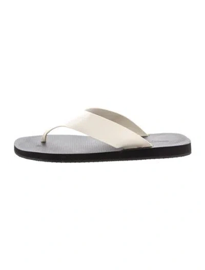 Pre-owned The Row Dune Classic Ginza Leather Flip Flops In Black